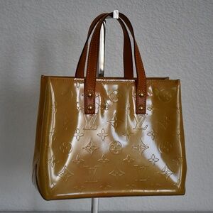 Louis Vuitton Monogram Vernis Lead PM Hand Bag Gold
